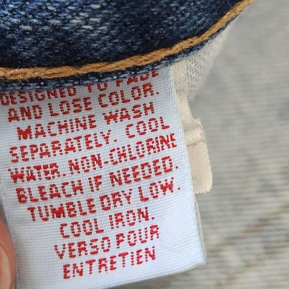 Marithé + François Girbaud blue straight leg jeans - Women's size 13/14 - Picture 7 of 8